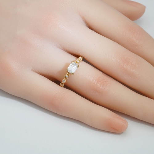 0.8ctエメラルドカット 0707－003（4週間発送） | リング | オーダー  