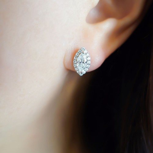 マーキス・カット、ヘイローピアス 0724－10 | ピアス | オーダー 
