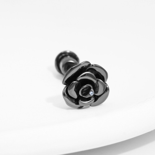 黒薔薇リバーシブル両面ピアス E1112（4週間発送） | ピアス
