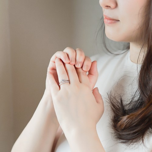 特別価格·数量限定】ラボダイャモンド1.8mm幅12石エタニティリング(3 