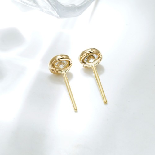 0.3ct モアサナイト K18 ネックレス バイザヤード風｜レディース
