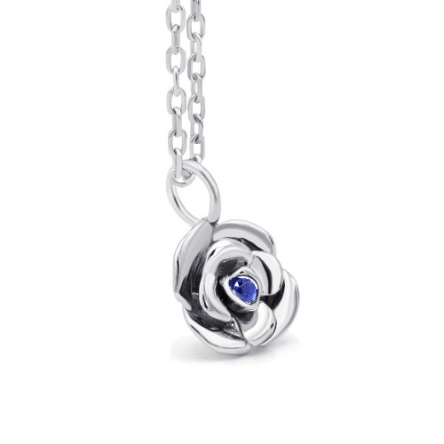 天然石付、薔薇ネックレス E1112（4週間発送） | ネックレス  