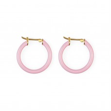 オーダーメイドジュエリー  キャンデーカラーエナメル焼きフープピアスM 即発送可 26-01-24