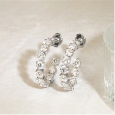 オーダーメイドジュエリー  4ｍｍ幅エタニティピアス E165H25929-W（4週間発送）