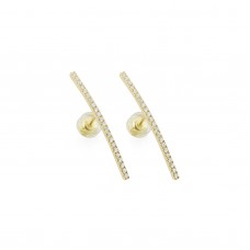 オーダーメイドジュエリー  カーブドバーストーンピアス E231229（3週間発送）