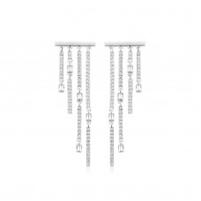 オーダーメイドジュエリー  マルチラインロングドロップピアス E34H2626（3週間発送）