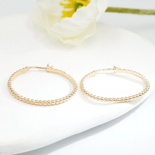 ルミナスビーズフープピアス E131H25627-W（4週間発送） ルミナスビーズフープピアス E131H25627-W（4週間発送） ルミナス