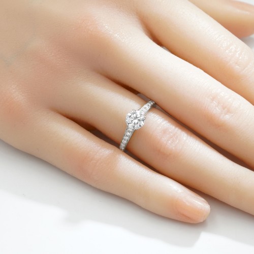 0.8ct プラチナリング 9号 即発送可 230410-001 | リング | オーダー 