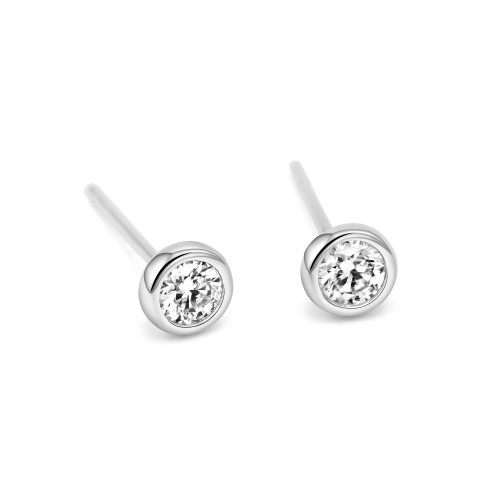 K18、0.２ct×２覆輪ピアス （3週間発送） | ピアス | 武田宝石店