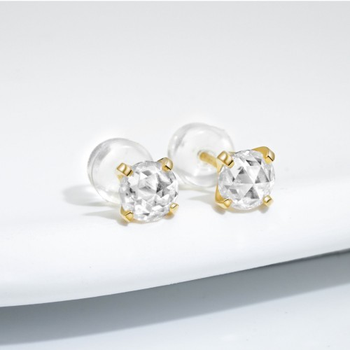 0.5ct×2ローズカットスダッドピアス 即購入可 1007-4 | ピアス 