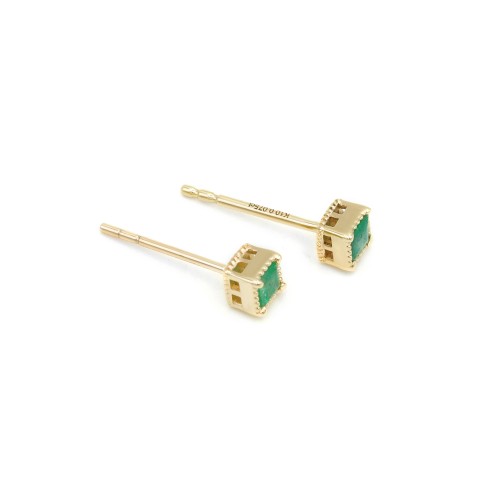 K10 エメラルドスタッドピアス 即発送可 230731-002 K10 エメラルドスタッドピアス 即発送可 230731-002 | ピアス