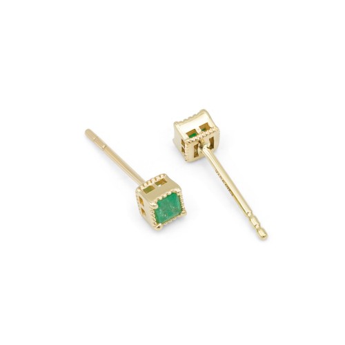 K10 エメラルドスタッドピアス 即発送可 230731-002 | ピアス 