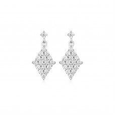 オーダーメイドジュエリー  ダイヤシェイプ グリッターピアス J-E251009（4週間発送）