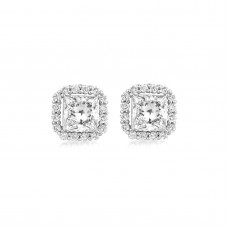 オーダーメイドジュエリー  スクエアヘイロースタッドピアス J-E251128（3週間発送）