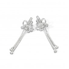 オーダーメイドジュエリー  リボンブリリアンスピアス J-E260109（4週間発送）