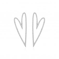 オーダーメイドジュエリー  オープンハートラインピアス J-E260302（3週間発送）