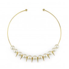 オーダーメイドジュエリー  パールスパイクチョーカー 即発送可 20260117-1