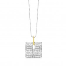 オーダーメイドジュエリー  スクエアパヴェペンダントネックレス 即購入可 20260422-008