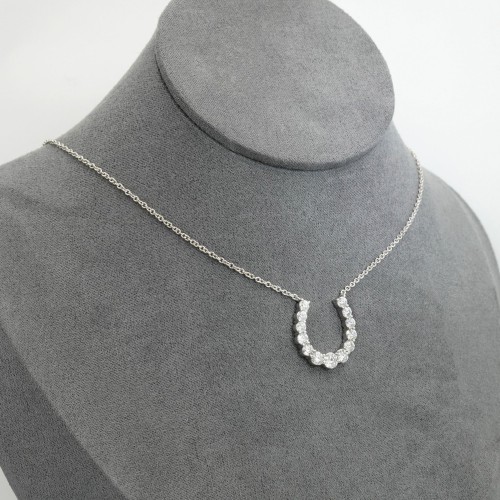 石付き馬蹄ネックレス P127W922（4週間発送） | ネックレス | オーダー  