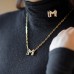 オーダーメイドジュエリー  イニシャルM、ネックレス 即発送可 P49H241211-W