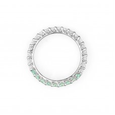 オーダーメイドジュエリー  アクアマリン＆クリアエタニティリング 即購入可 20260409-011