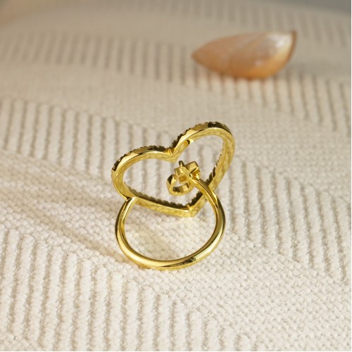 ハートモチーフイニシャルリング 即発送可 20250107-017 | リング