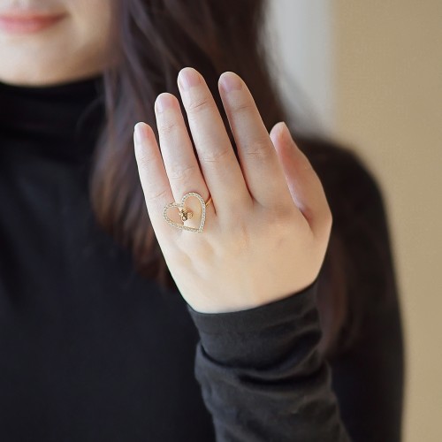 ハートモチーフイニシャルリング 即発送可 20250107-017 | リング