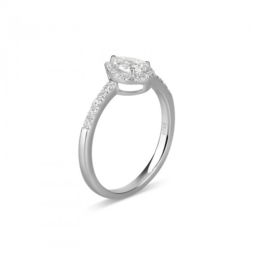 LABダイヤ水滴ヘイローリング R122H25729-W(3週間発送) | リング LABダイヤ水滴ヘイローリング R122H25729-W(3週間発送) | リング