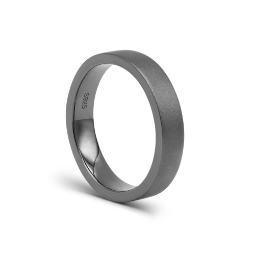 平打ち黒コーティングリング R164W104（4週間発送） | リング  