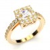 オーダーメイドジュエリー  Ring_0652: メイン4.5ｍｍ メレ26石 リング