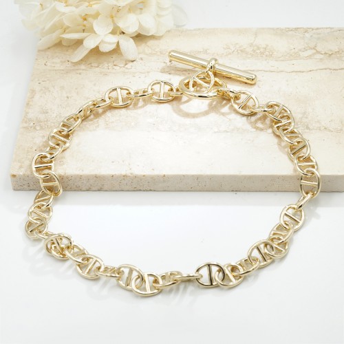 インターロッキングチェーン・トグルネックレス S142H2421（4週間発送） インターロッキングチェーン・トグルネックレス S142H2421（4