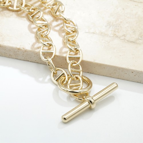 インターロッキングチェーン・トグルネックレス S142H2421（4